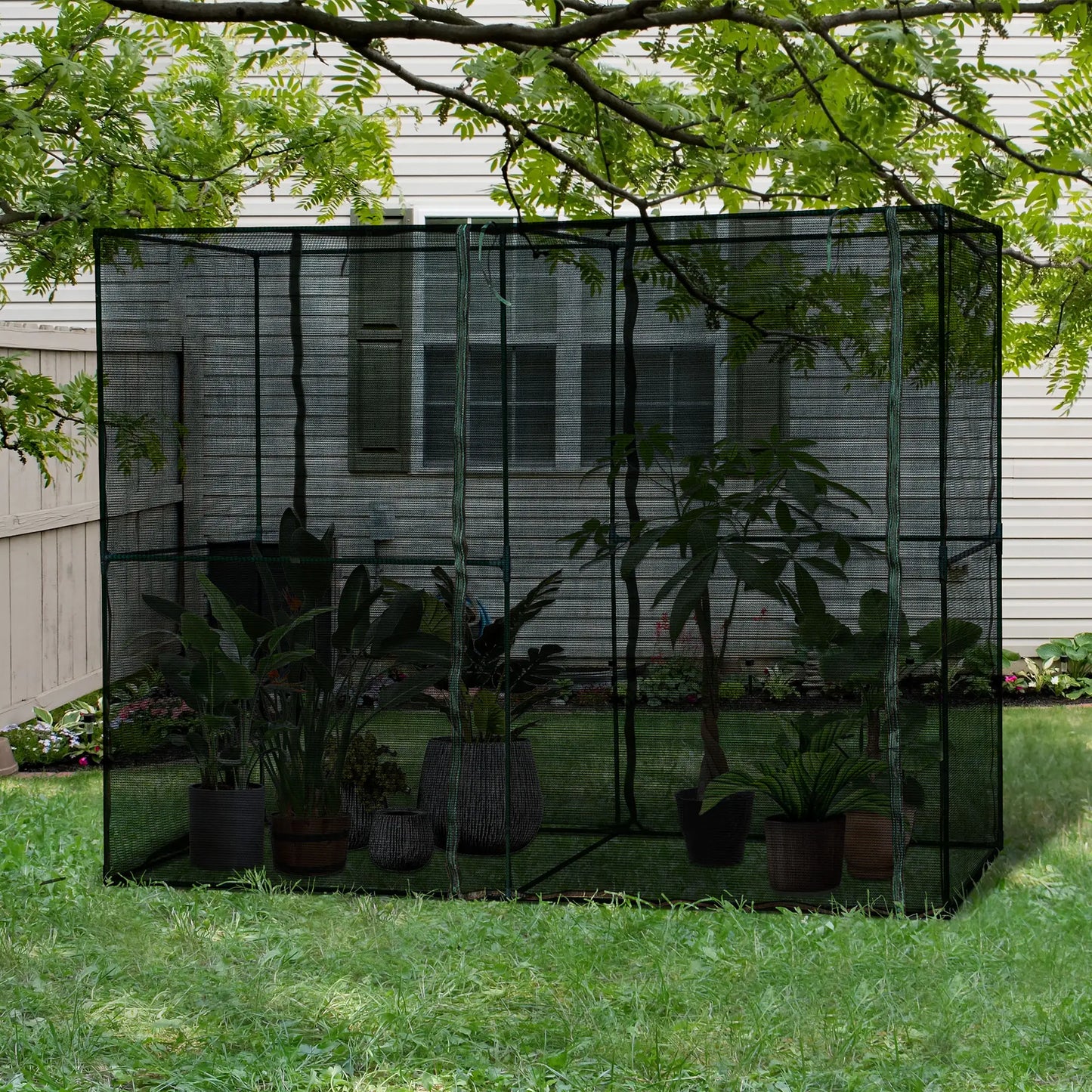 94.5''x47.25''x72.75'' Heavy Duty Greenhouse, Roll-Up Zipper Doors, Black Walk In Greenhouses at Gallery Canada