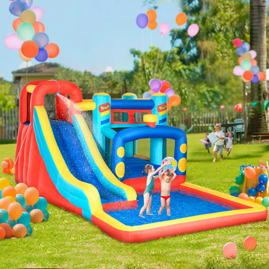 Inflatable Bounce House, 14.3 x 8FT, 4 in 1 With Slide, Climbing Wall Inflatables at Gallery Canada