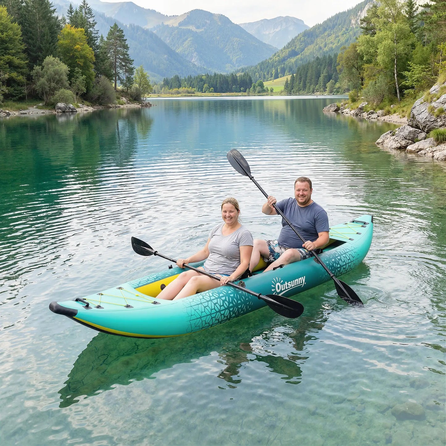 Inflatable Paddle Board, 12'6"x37", 506lbs, Yellow and Grey Water Sports & Boating Supplies at Gallery Canada