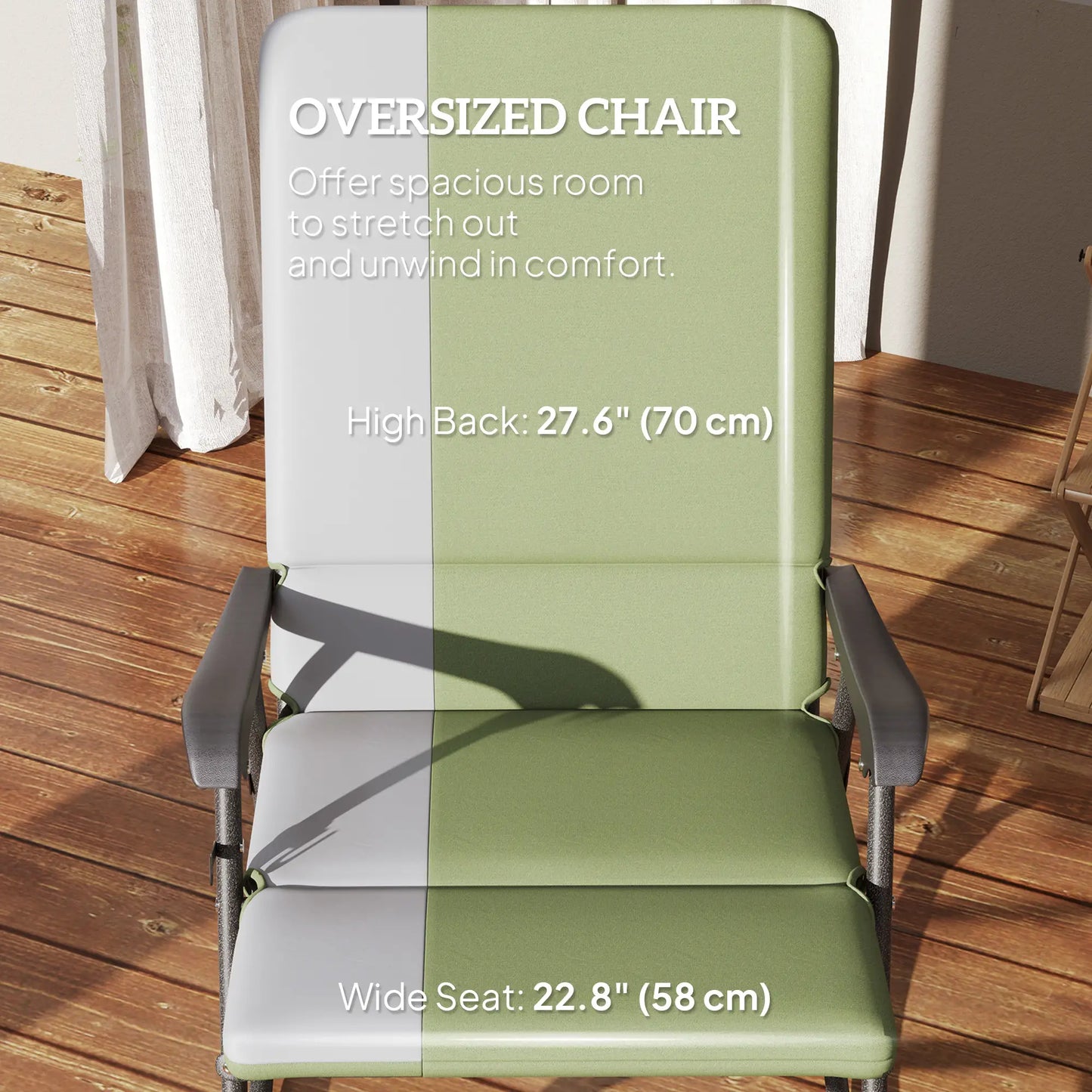 Folding Rocking Chair Set, Oversized Outdoor, 400 lbs Capacity, Green Outdoor Rocking Chairs at Gallery Canada