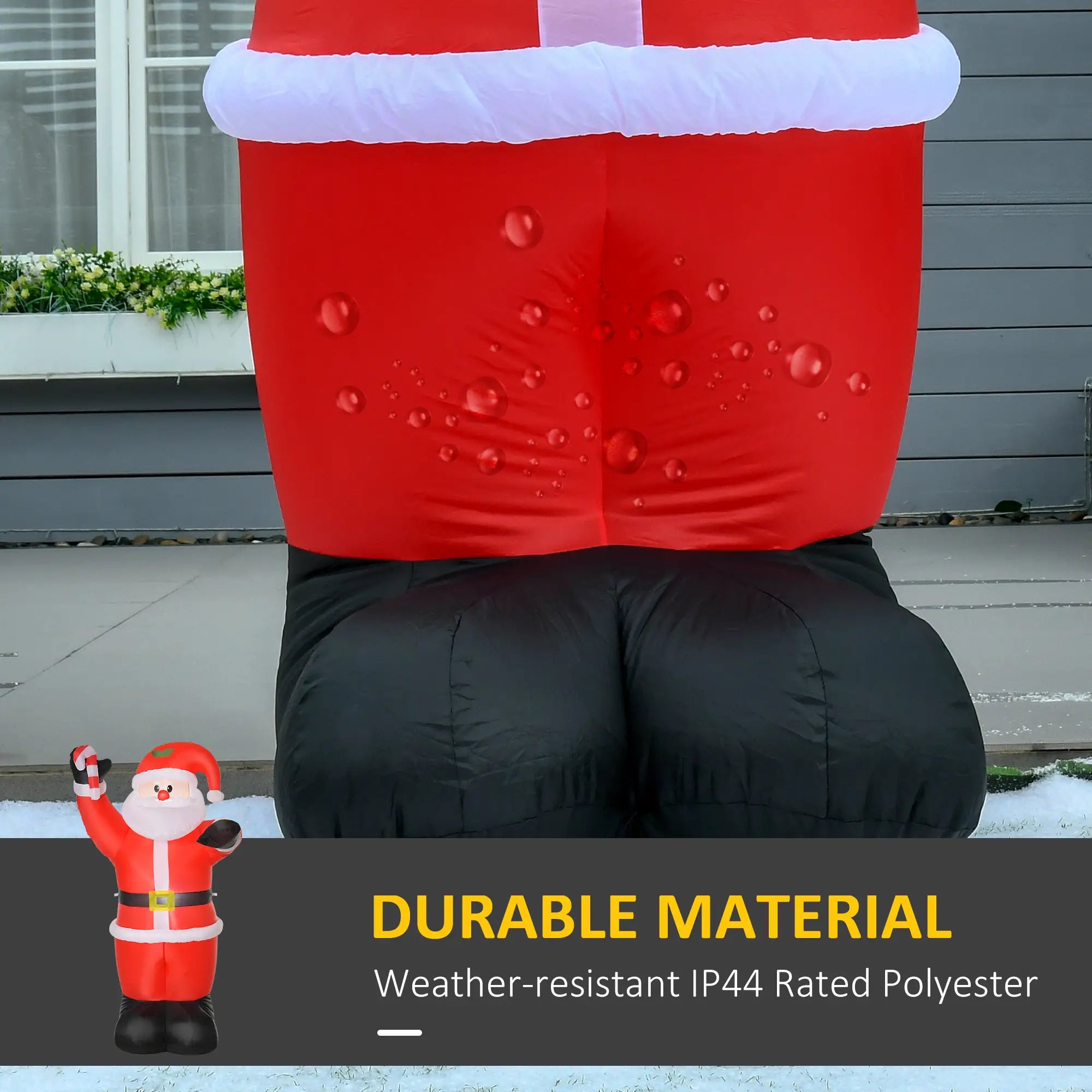 8ft Inflatable Santa Claus with Candy Cane, Outdoor LED Yard Display Christmas Inflatables at Gallery Canada