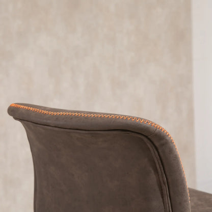 Swivel Bar Stools Set of 2, Adjustable Height, PU Leather, Brown Bar Stools at Gallery Canada