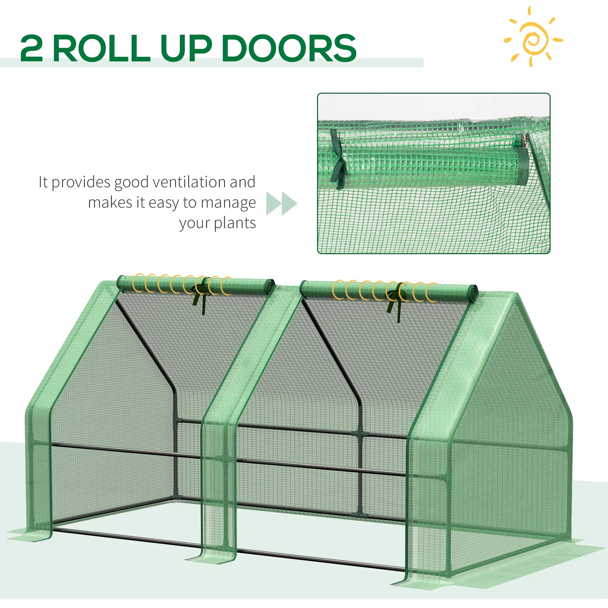 6' x 3' x 3' Portable Tunnel Greenhouse, Outdoor Garden, Green Mini Greenhouses at Gallery Canada