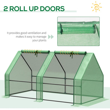 6' x 3' x 3' Portable Tunnel Greenhouse, Outdoor Garden, Green Mini Greenhouses at Gallery Canada