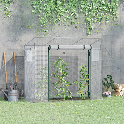 6.6' x 2.5' x 5.5' Walk-In Greenhouse, Steel Frame, White Walk In Greenhouses at Gallery Canada