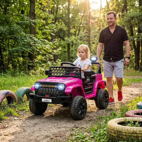 12V Ride On Truck, Electric Car For Kids, Pink