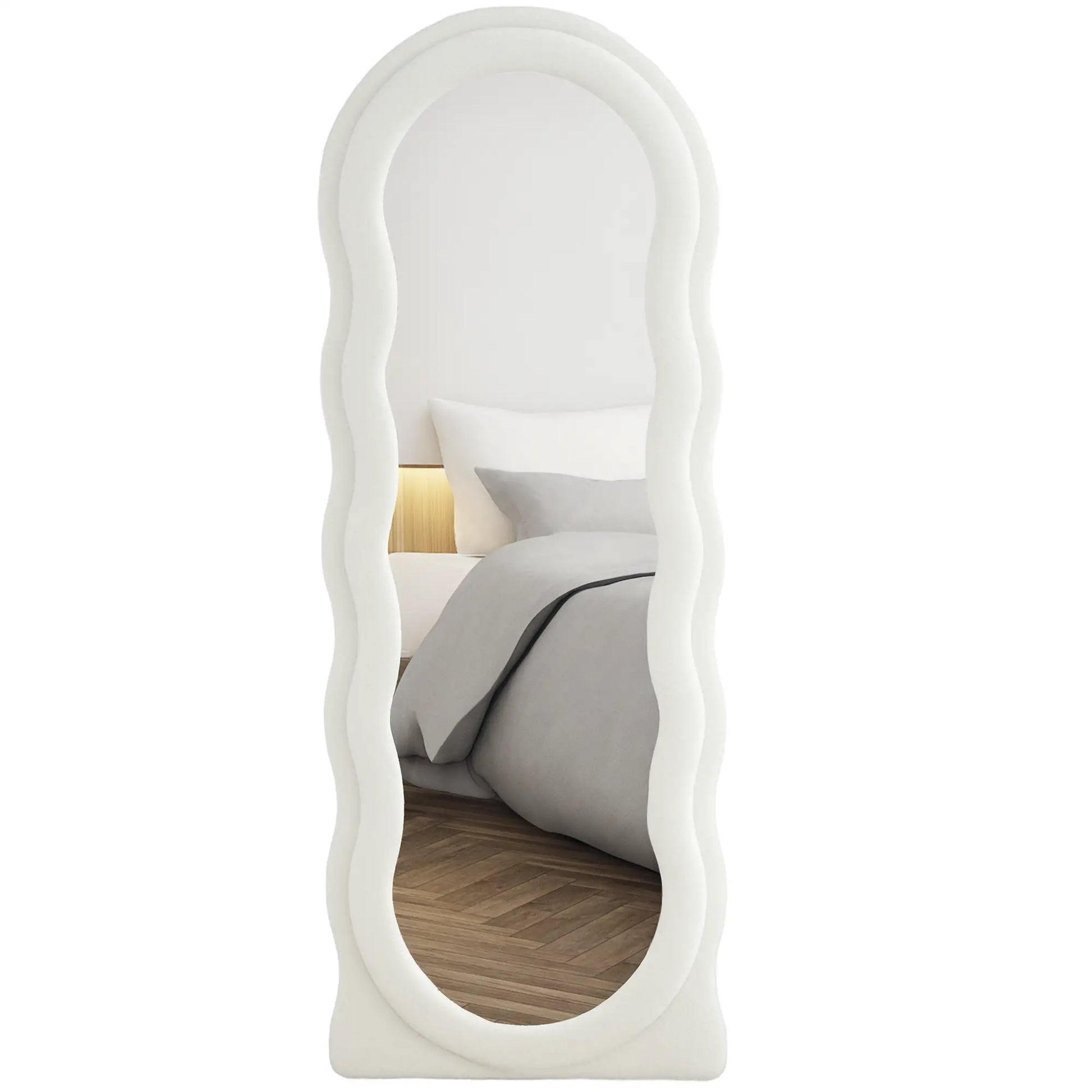 Floor Standing Mirror, Full Length, Leaning or Wall, Arched Top, White Full Length Mirrors at Gallery Canada