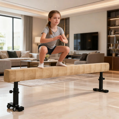 7.5ft Adjustable Balance Beam, Gymnastics Equipment with Wheels, for Training Aerobic Equipment at Gallery Canada
