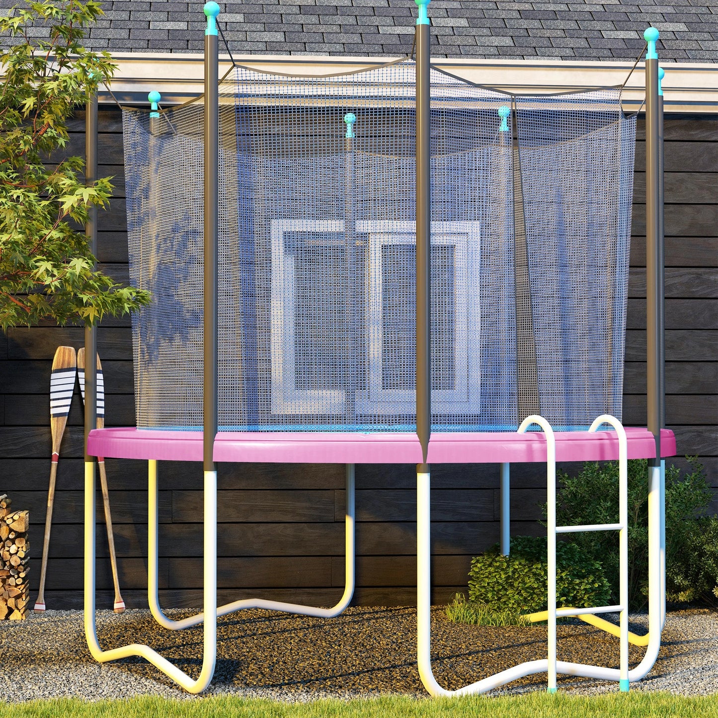 12FT Trampoline Spring Cover, Waterproof, Tear-Resistant, Pink Trampolines at Gallery Canada