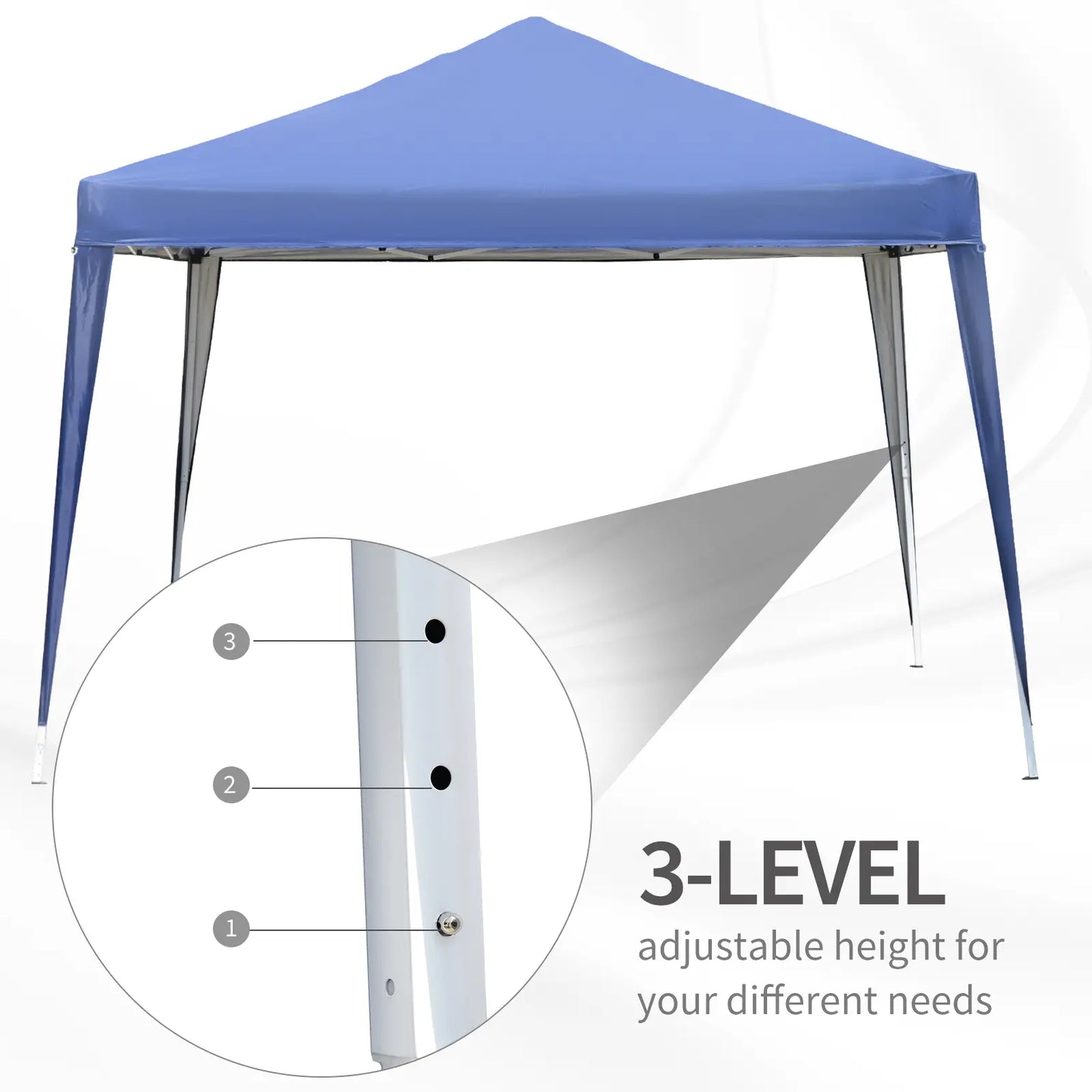 10 x 10ft Folding Pop Up Tent, Outdoor Gazebo Canopy, Blue Pop Up Canopies at Gallery Canada