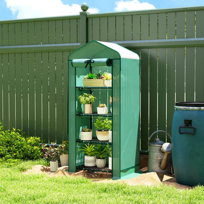 Mini Greenhouse With Screen Roof, 27.6" x 19.7" x 62.2", Green Mini Greenhouses at Gallery Canada