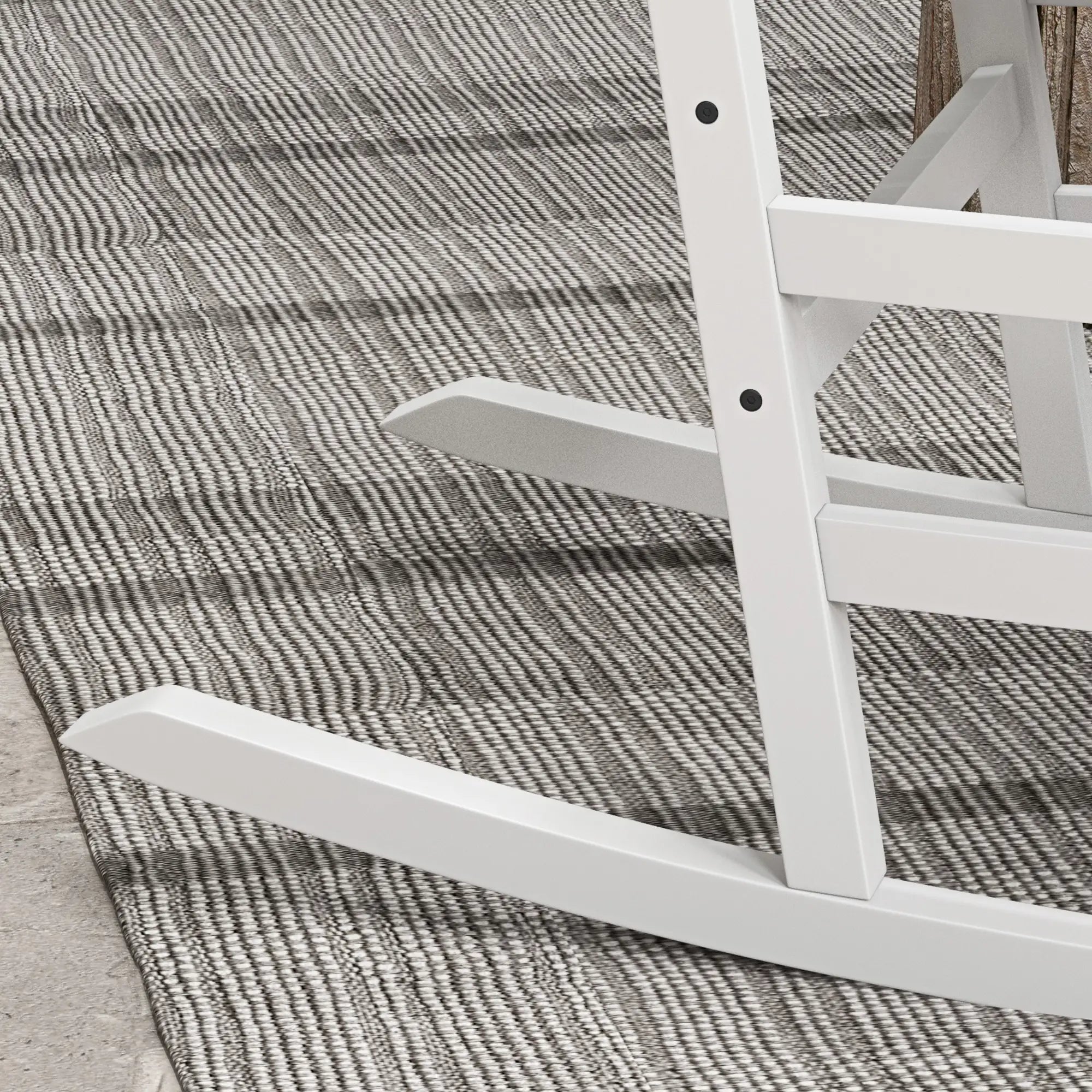 Wooden Patio Rocking Chairs Set of 2, Outdoor Rocker, High Back, White Outdoor Rocking Chairs at Gallery Canada