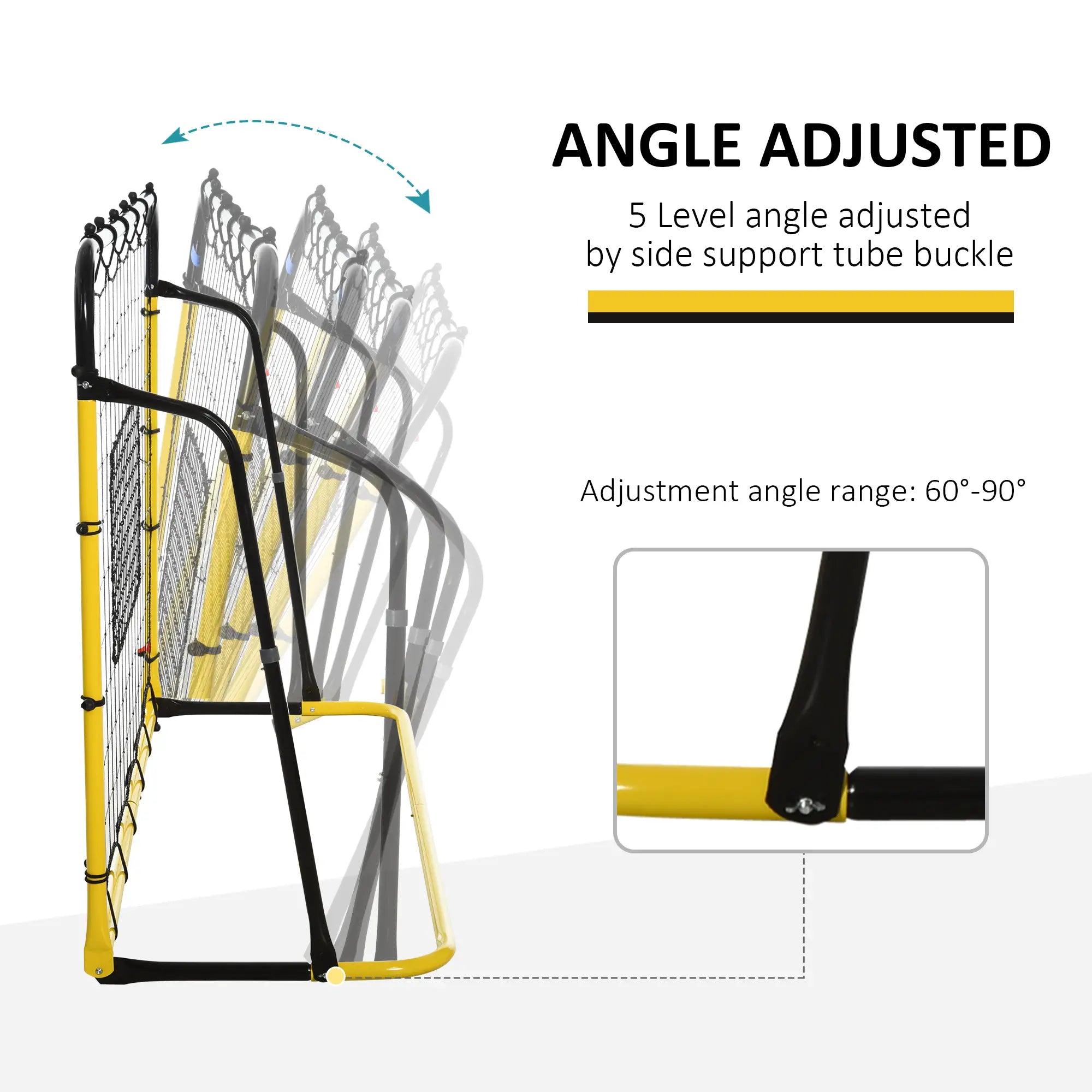 6 x 4 ft Rebound Net, 5 Angle Adjustable for Soccer Baseball Basketball Training Football at Gallery Canada
