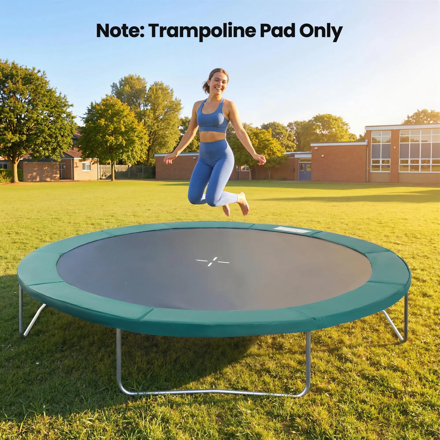 14FT Trampoline Pad Replacement, Φ168" Spring Cover, Water-Resistant, Green Trampolines at Gallery Canada