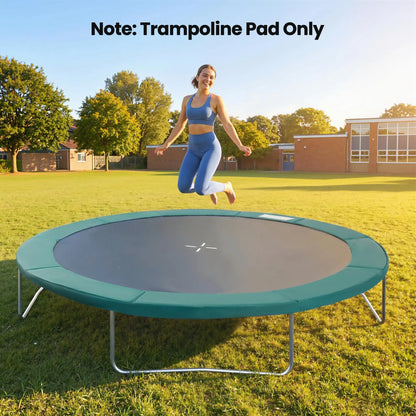 14FT Trampoline Pad Replacement, Φ168" Spring Cover, Water-Resistant, Green Trampolines at Gallery Canada