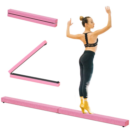 7ft Folding Balance Beam, Gymnastics Beam with Wood Core, Pink Gymnastics Mats at Gallery Canada
