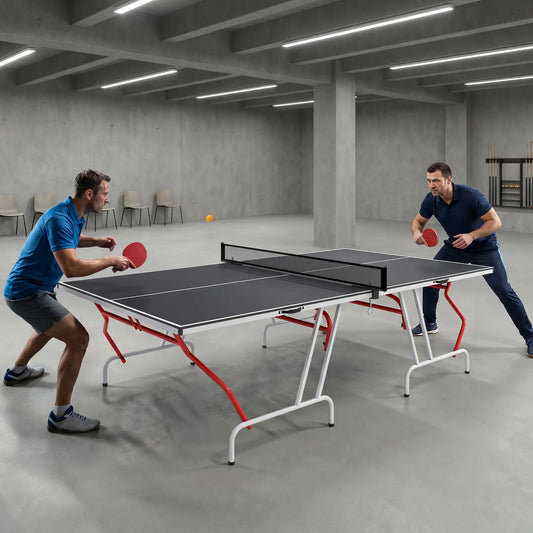 9' x 5' Full Size Table Tennis Table, Folding, Dark Grey Game Tables Dark Grey at Gallery Canada