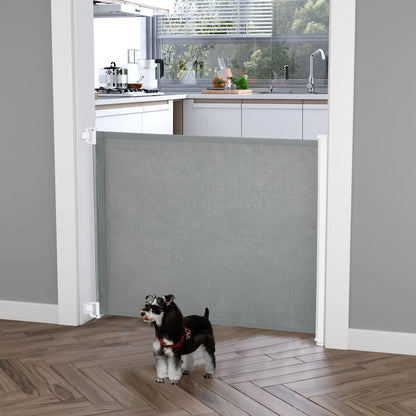 Retractable Pet Safety Gate, Flexible for Stairways Doorways, Grey Houses, Kennels & Pens at Gallery Canada