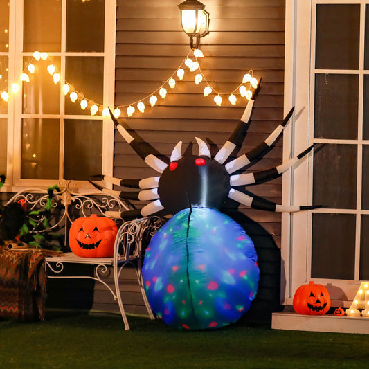 5Ft Halloween Giant Scary Spider LED Inflatable Lawn Decoration Halloween Decorations Multi Colour at Gallery Canada