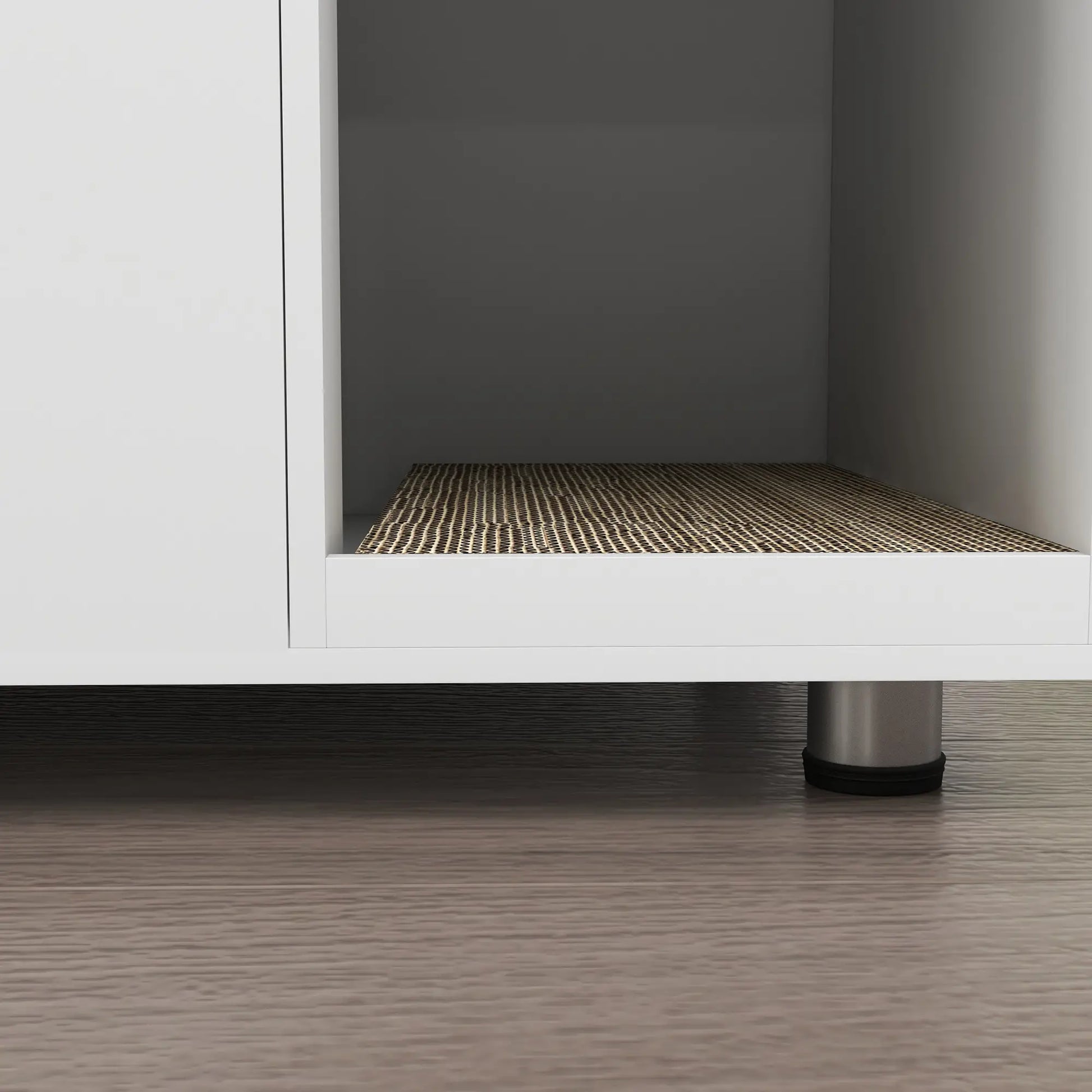 Hidden Cat Litter Box Furniture, Double Doors, Scratching Pad, White Cat Litter Box Enclosures at Gallery Canada