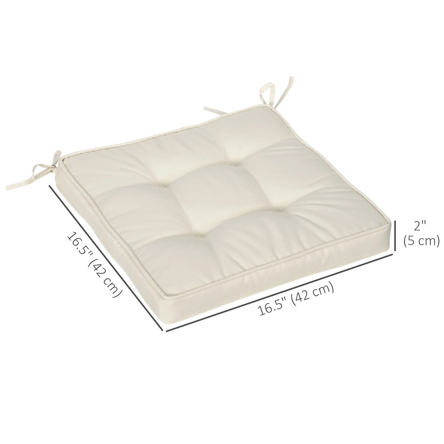 Rattan Furniture Replacement Cushions, 4 Piece, Cream White Patio Chair Cushions at Gallery Canada