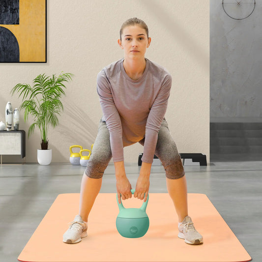 22 lb Soft Kettlebell, Sand Filled Weight with Grip Handle Strength Training Equipment Green at Gallery Canada