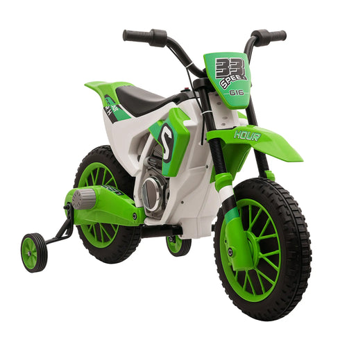 Kids Dirt Bike, Battery Powered, 12V, Green
