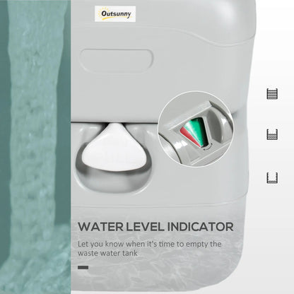 5.8 Gallon Portable Toilet With Level Indicator, Anti-Leak Pump Camping Toilets at Gallery Canada