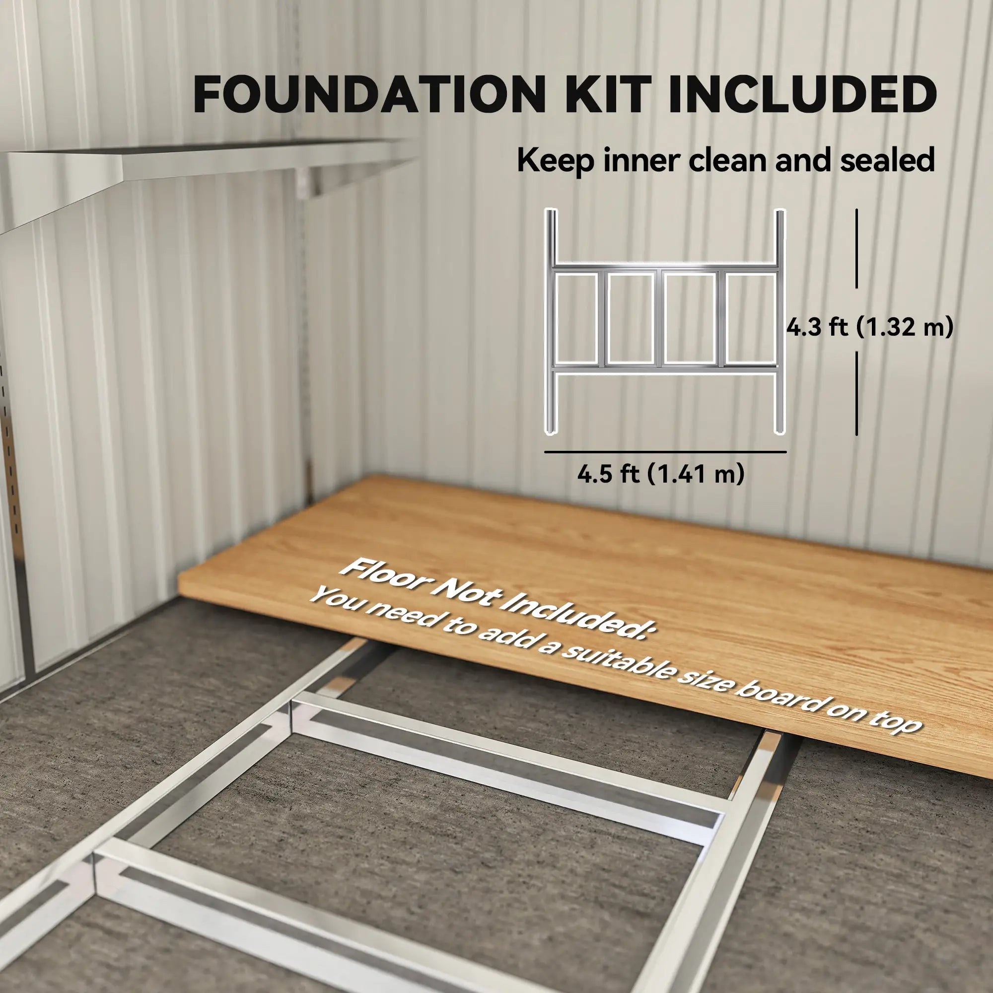 5'x7' Lean To Metal Shed, Sliding Door, 2 Vents, Dark Grey Sheds at Gallery Canada