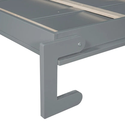 Queen Murphy Bed with Closet, Drawers, Shelves, 114" L x 17" W x 87" H, Grey Bed Frames at Gallery Canada