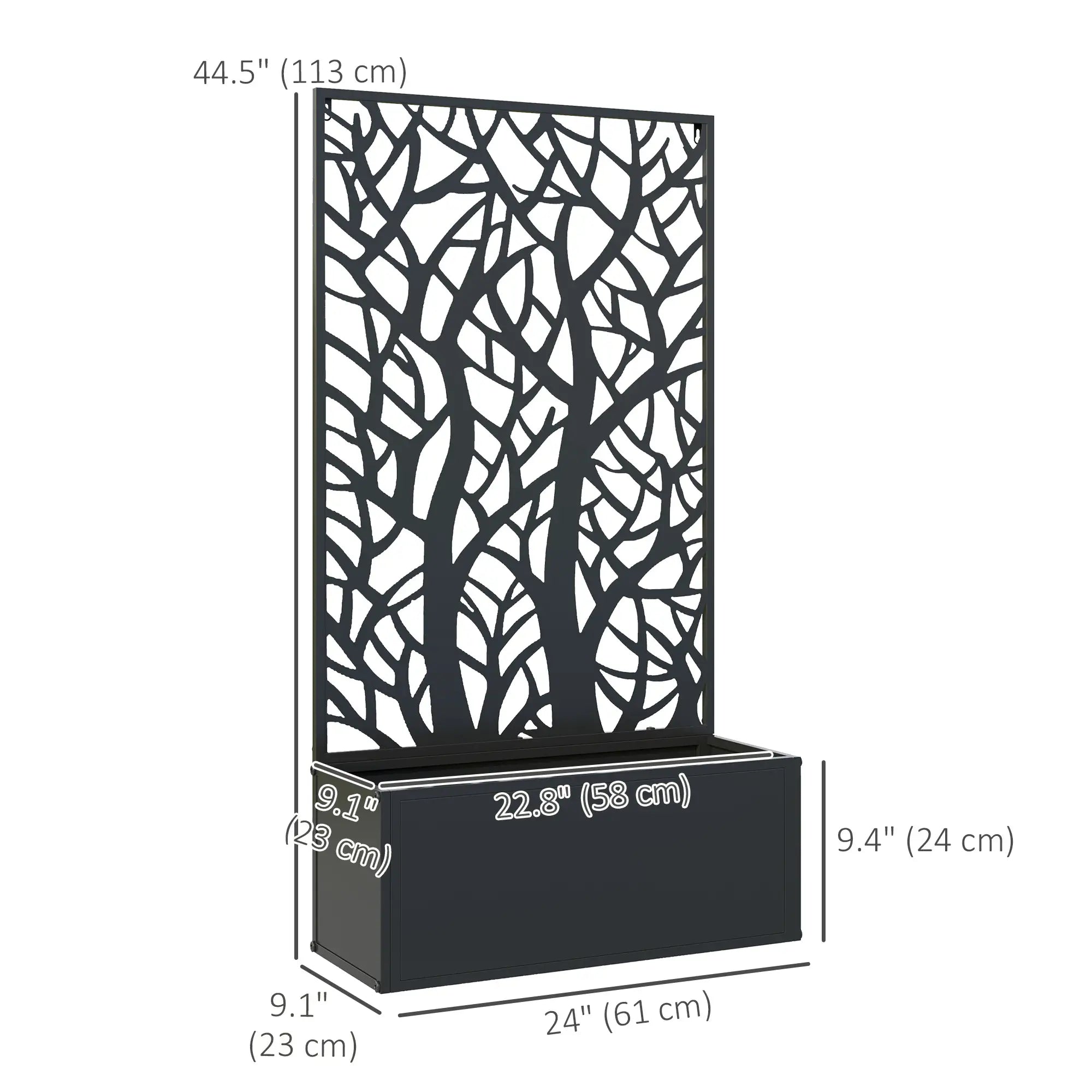 Metal Raised Garden Bed With Privacy Panel, Outdoor Planter Box, Patio Raised Garden Beds at Gallery Canada