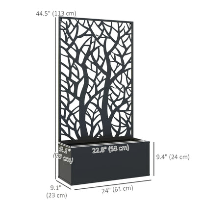 Metal Raised Garden Bed With Privacy Panel, Outdoor Planter Box, Patio Raised Garden Beds at Gallery Canada