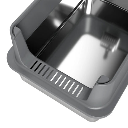 XL Stainless Steel Cat Litter Box, High Wall, Odor Free, Steel Cat Litter Box Enclosures at Gallery Canada
