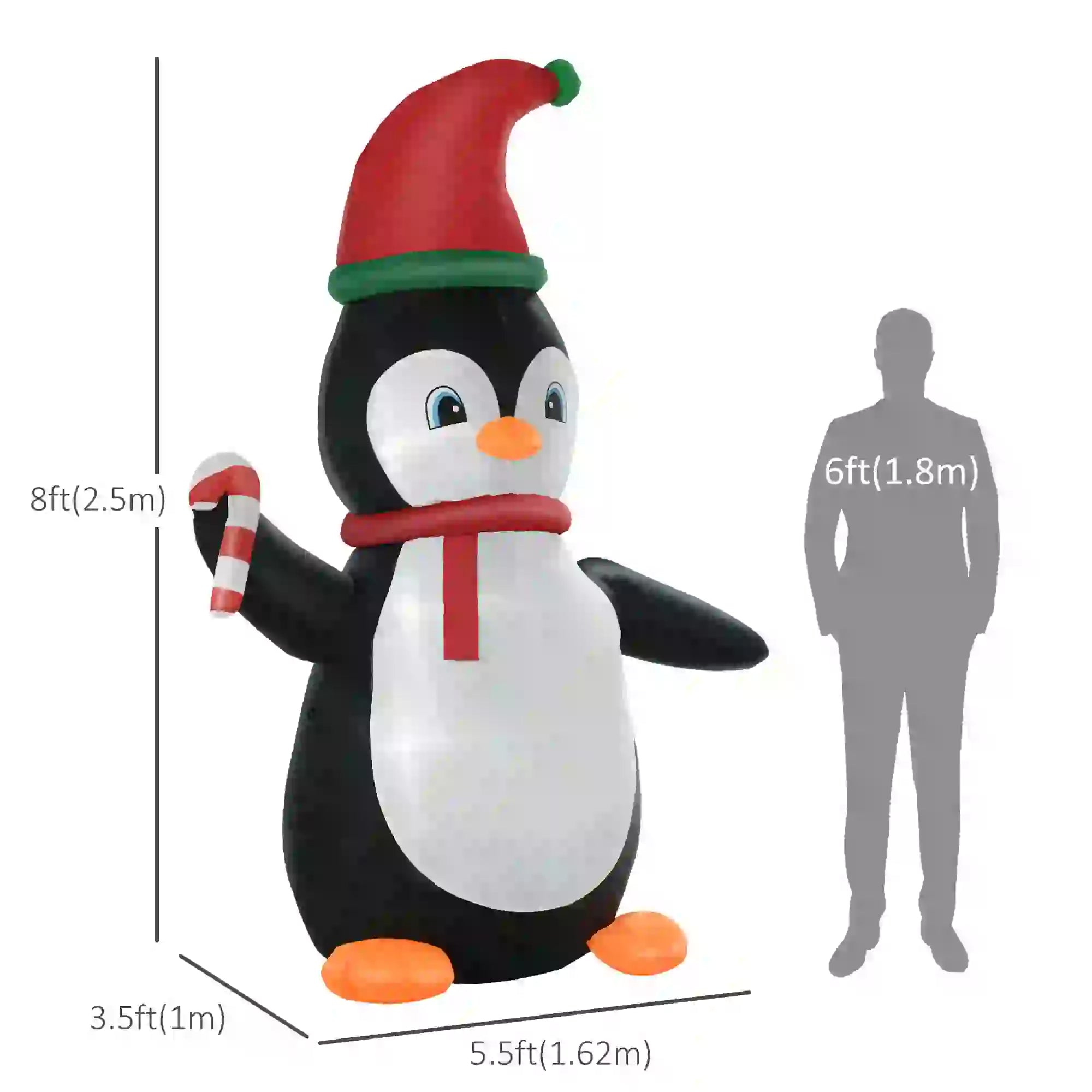 8.2' Inflatable Penguin LED Outdoor Decoration Christmas Inflatables at Gallery Canada