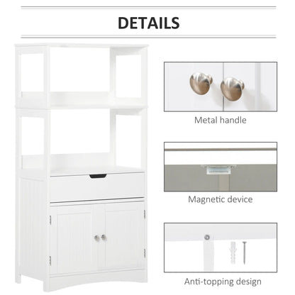 Bathroom Floor Cabinet, Kitchen Cupboard with Shelves, Drawer, White Bathroom Cabinets at Gallery Canada