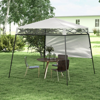 7' x 7' Pop Up Canopy Gazebo Tent, Adjustable Legs, White Pop Up Canopies at Gallery Canada