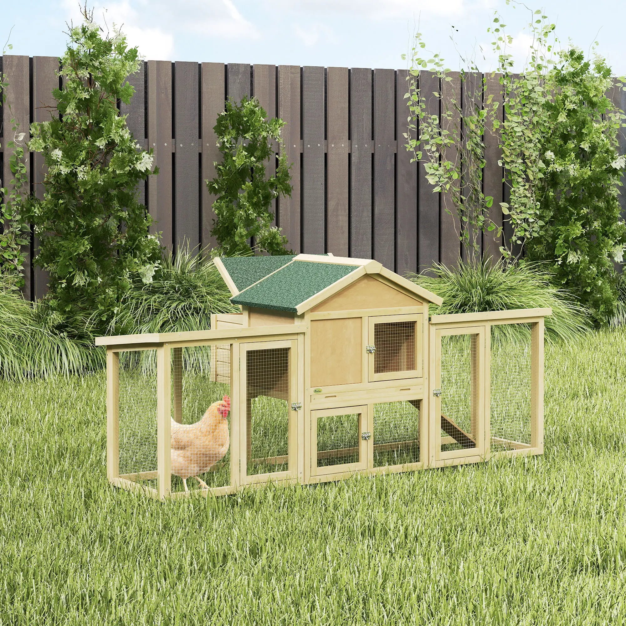 Wooden Chicken Coop, Large Rabbit Hutch, Nesting Box, Run, Ramp, Drawer Chicken Coops at Gallery Canada
