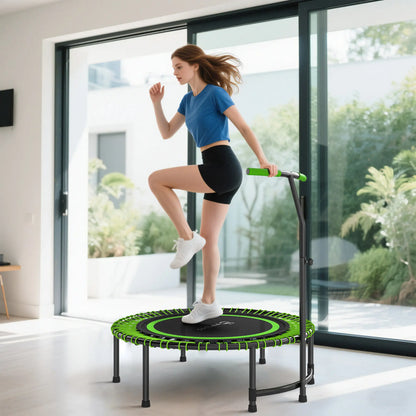 45" Rebounder Trampoline for Adults, Mini Fitness Bungee Rebounder with Adjustable Handle Trampolines at Gallery Canada