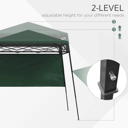 7' x 7' Pop Up Canopy Gazebo Tent, Adjustable Legs, Green Pop Up Canopies at Gallery Canada
