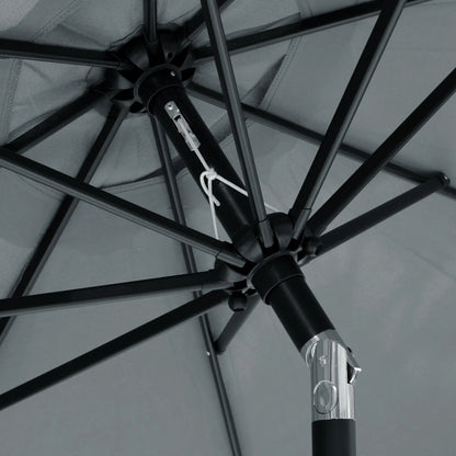 8.5 ft Round Patio Umbrella, Tilt and Crank, Dark Grey Sun Umbrellas at Gallery Canada