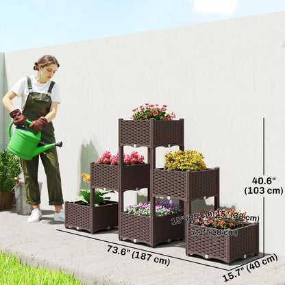 Plastic Raised Garden Bed With Legs, Self Watering Elevated Planter Box Elevated Garden Beds at Gallery Canada
