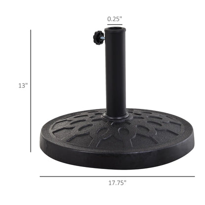 29 lbs Resin Round Patio Umbrella Stand, Black Umbrella Bases at Gallery Canada