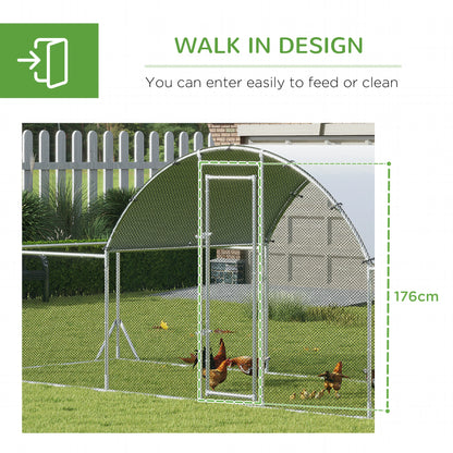 21.7' x 6.2' Metal Chicken Run, Waterproof Anti-UV Cover Chicken Coops at Gallery Canada
