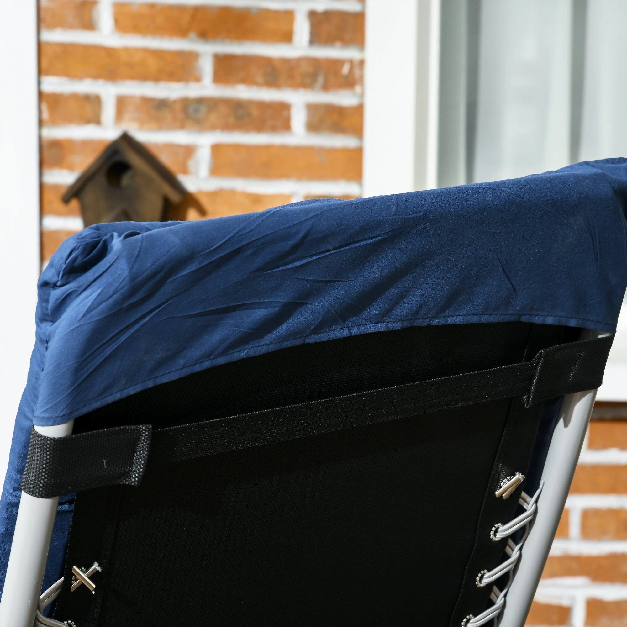 Folding Garden Chairs Set of 2, Reclining Zero Gravity, Dark Blue Lounger Chairs at Gallery Canada