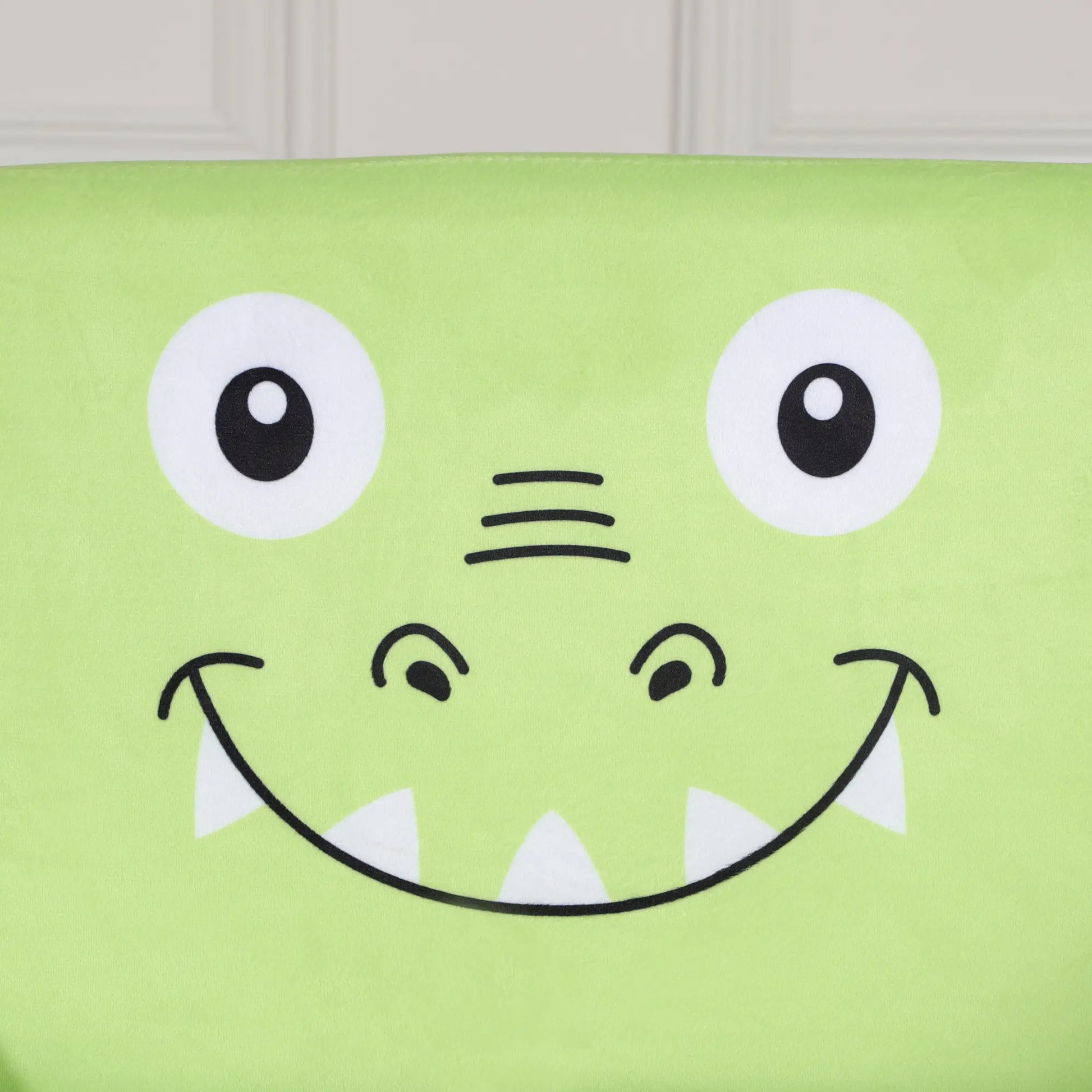 Kids Sofa, Armrest Chair, Toddler Couch, Cute Animal Print, Velvet, Eucalyptus Wood, Green Kids Chairs & Seating at Gallery Canada