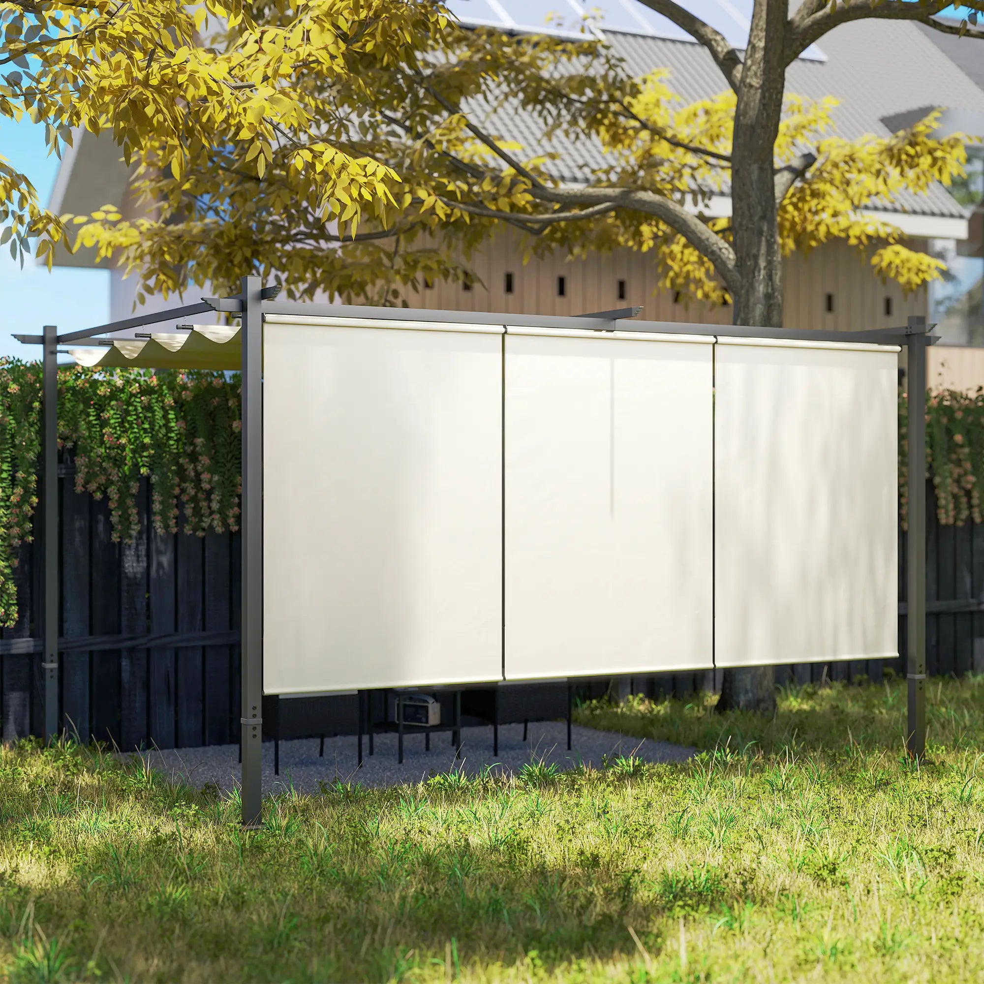 10' x 12' Retractable Pergola Canopy, Wall Mounted or Free Standing, UPF30+ Pergolas at Gallery Canada