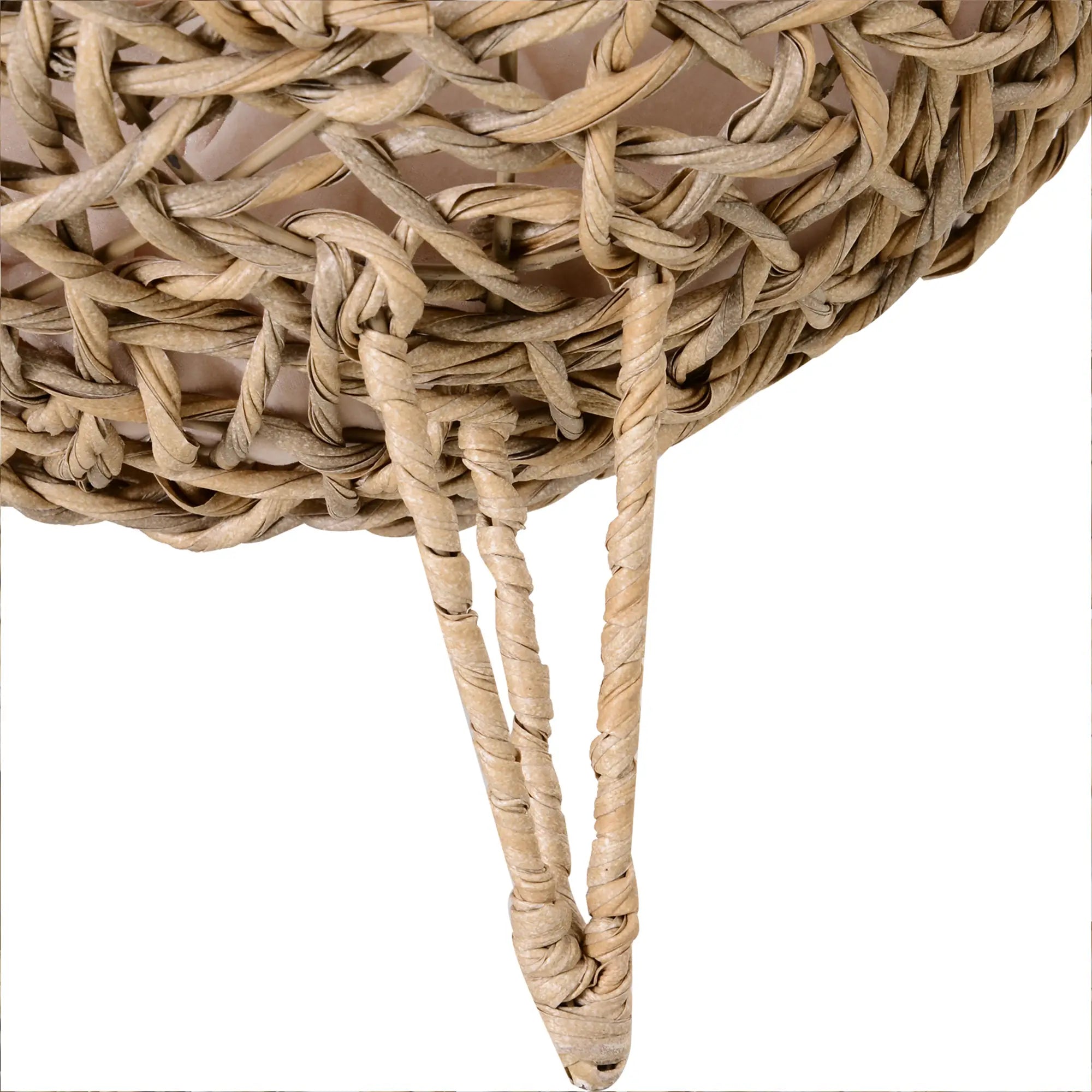 Rattan Cat House with Cushion, Elevated Wicker Kitten Bed, Natural Wood Cat Houses at Gallery Canada