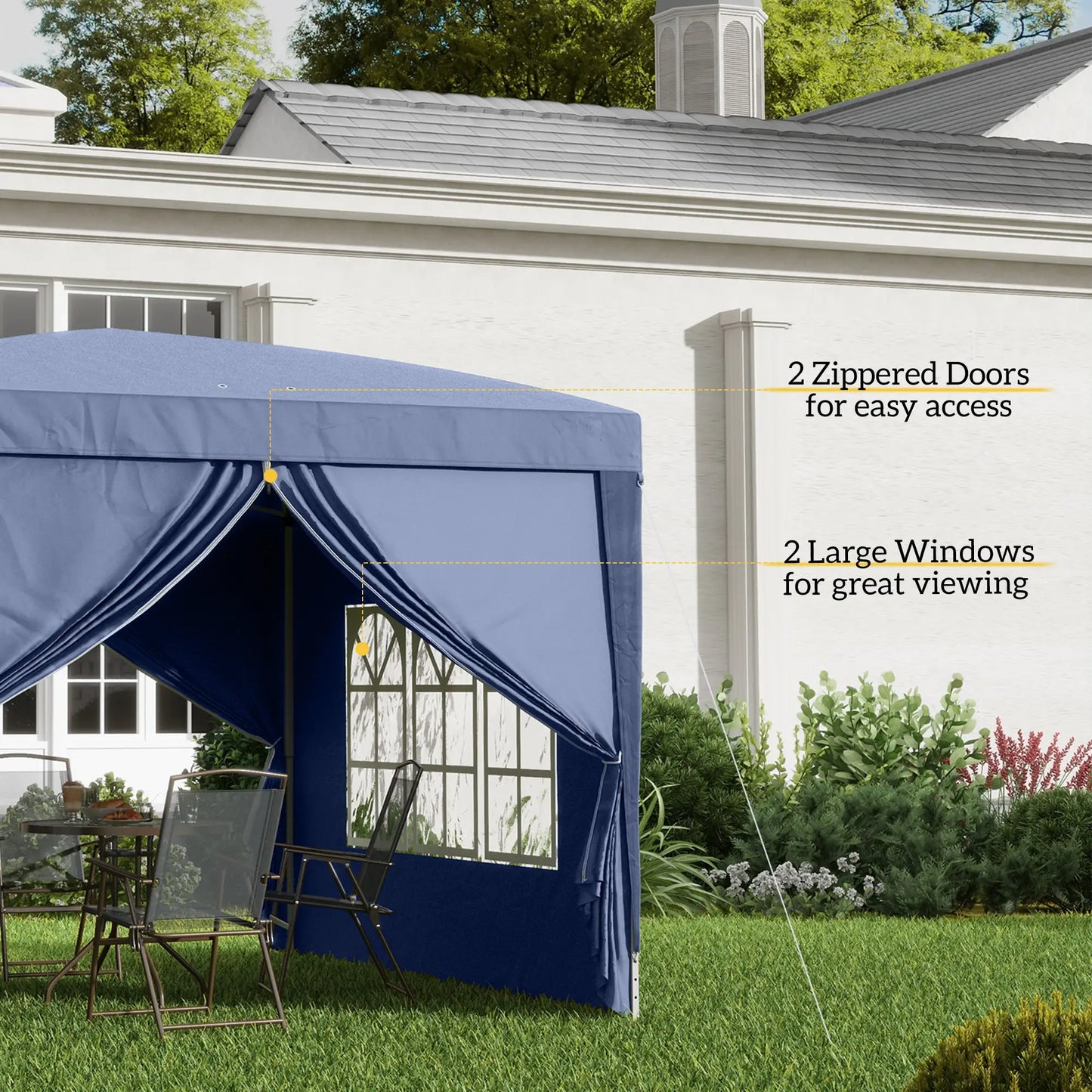 10'x10' Outdoor Pop Up Tent, Wedding Gazebo, Blue Pop Up Canopies at Gallery Canada