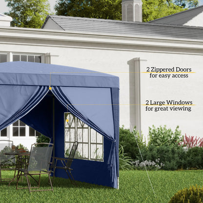 10'x10' Outdoor Pop Up Tent, Wedding Gazebo, Blue Pop Up Canopies at Gallery Canada