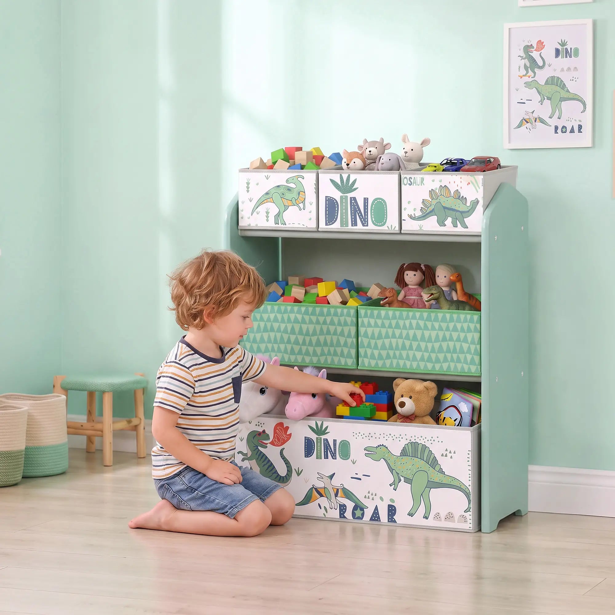 3-Tier Kids Storage Organizer, 6 Bins, Green Baby & Kids Storage at Gallery Canada